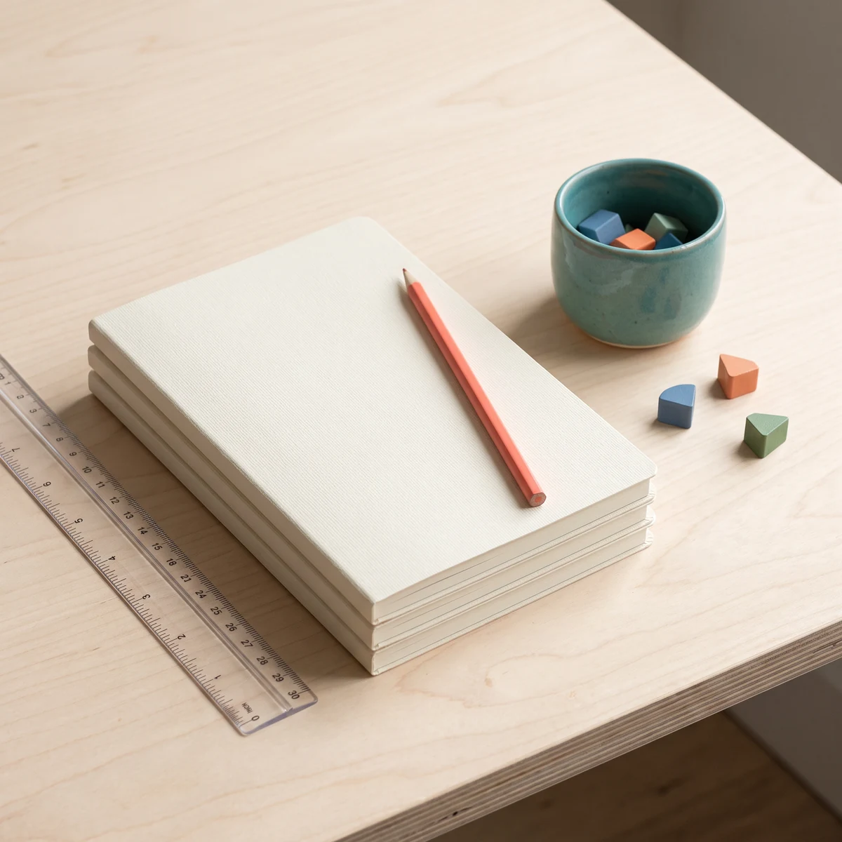 Colourful paper signals clustered on a desk